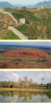 Hedge Events - The Great Wall of China, Ayers Rock and Angkor Watt